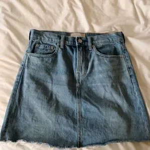 Everlane Skirts Everlane Raw Hem Denim Skirt Poshmark